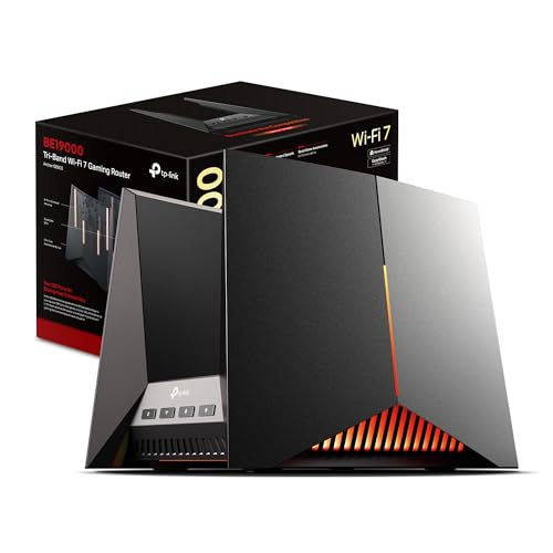 TP-Link Archer GE800 Gaming Router WiFi 7 BE19000Mbps, Tri-Band WiFi Router, 10G Ports, Dedicated Game Panel, USB 3.0 Port, Acceleration for