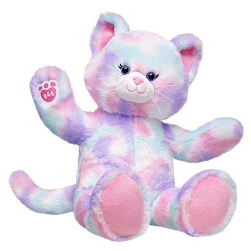 Pastel Swirl Kitty Soft Toy